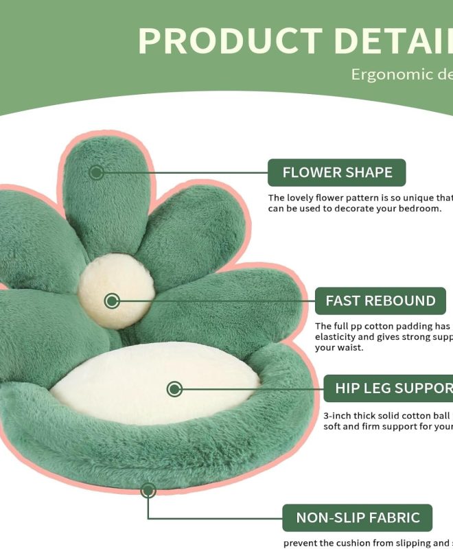 Flower Shaped Seat Cushion Plush Chair Pad