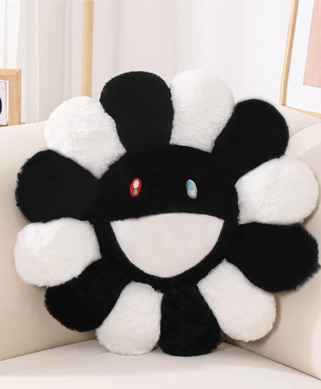 Flower Shaped Plush Floor Pillow Soft Decorative Cushion