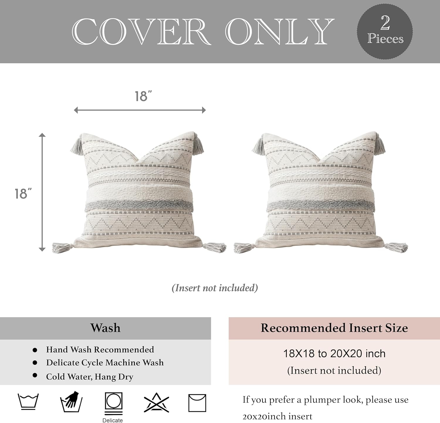 Boho Tassel Throw Pillow Covers Decorative Cushion Covers - Image 5