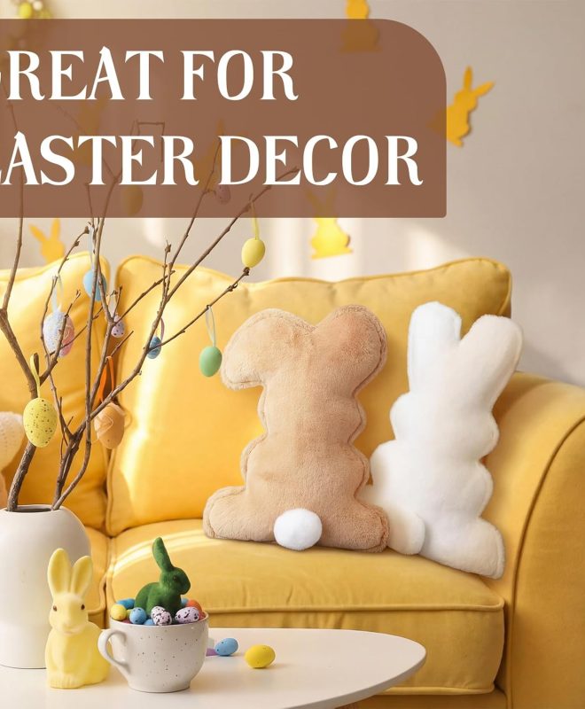 Bunny Shaped Throw Pillow Plush Decorative Cushion