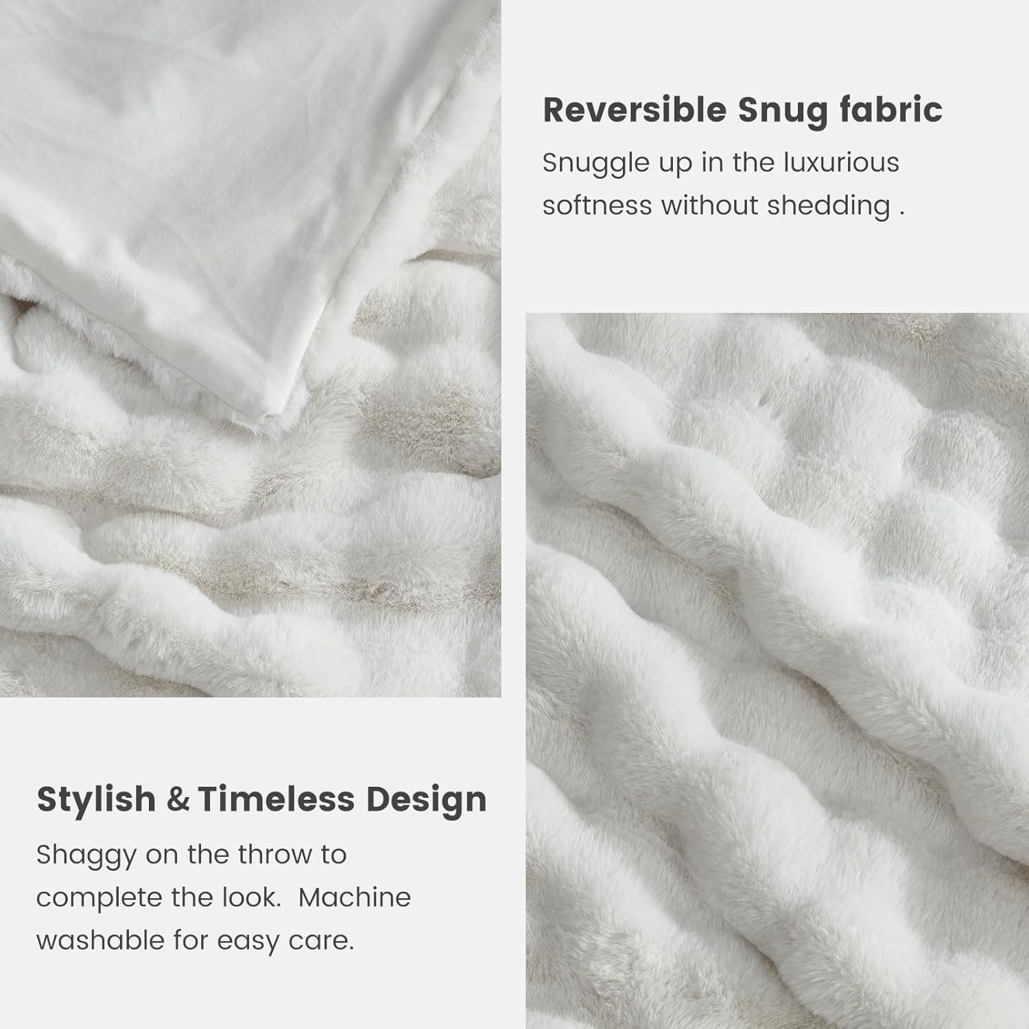Faux Fur Throw Blanket Thick Plush Soft Cozy Blanket - Image 6