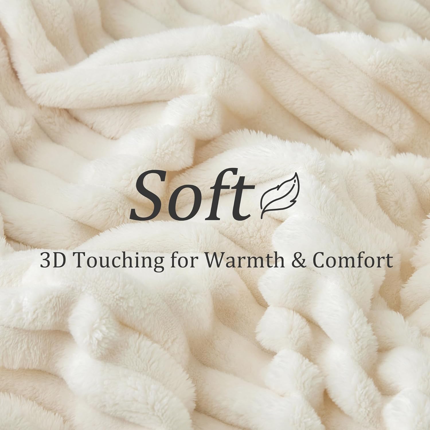 Striped Fleece Throw Blanket Soft Warm Decorative Blanket - Image 5
