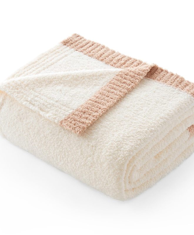 Reversible Plush Throw Blanket Soft Cozy Blanket