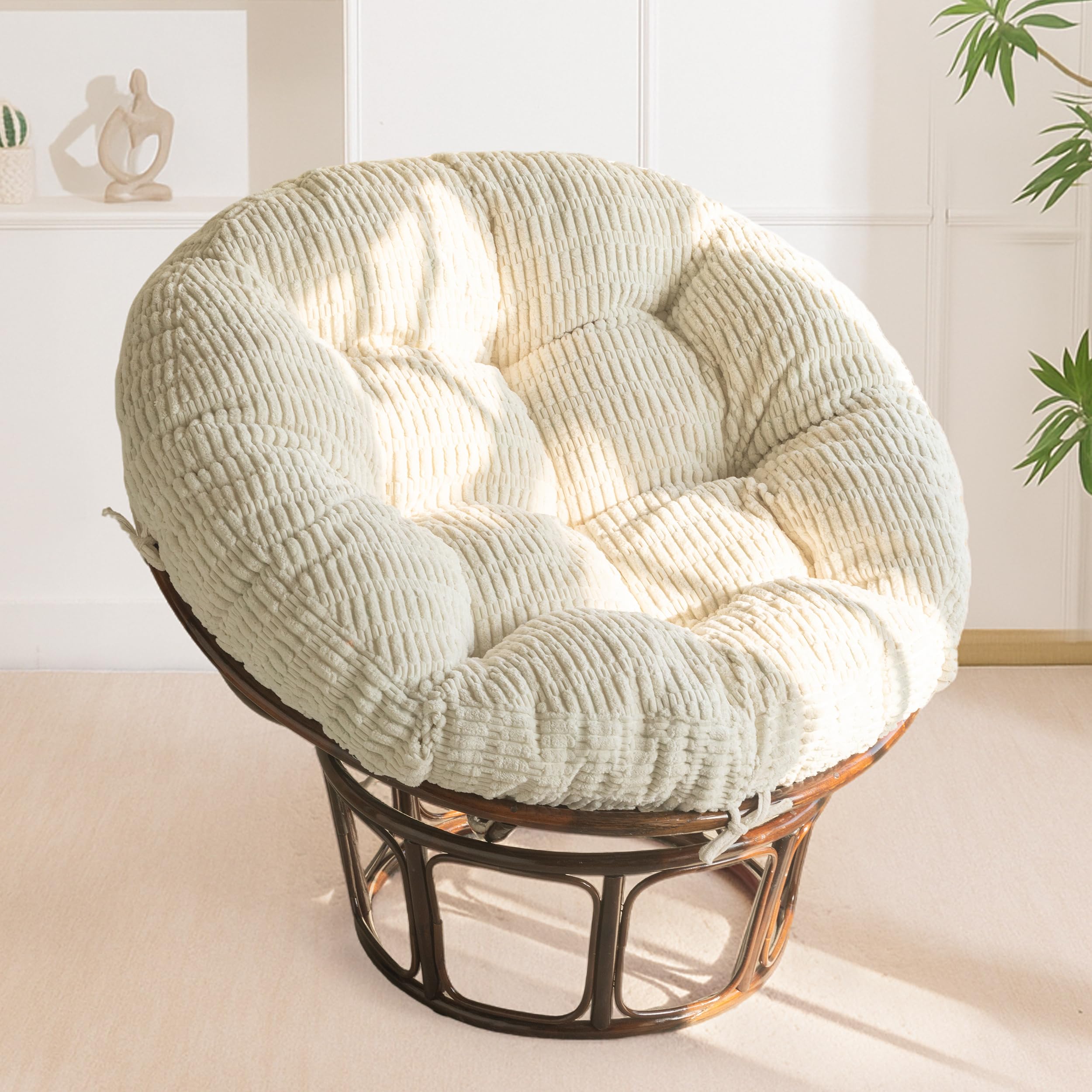 Papasan Chair Cushion Thick Corduroy Seat Pad (Cushion Only)