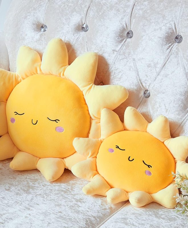 Sun Shaped Plush Throw Pillow Decorative Cushion