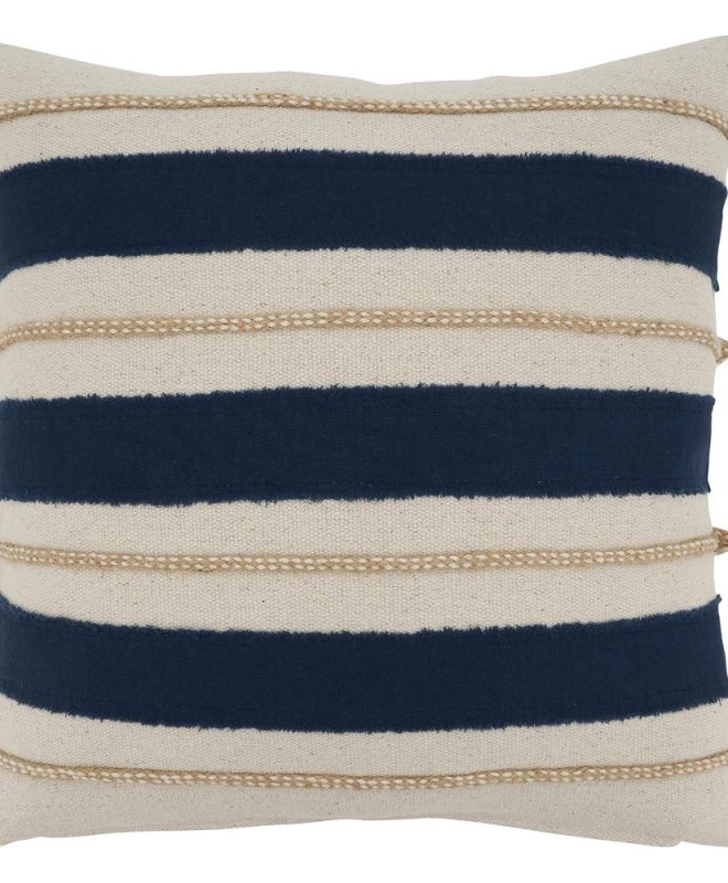 Rope Embroidered Throw Pillow Cover Decorative Cushion Cover