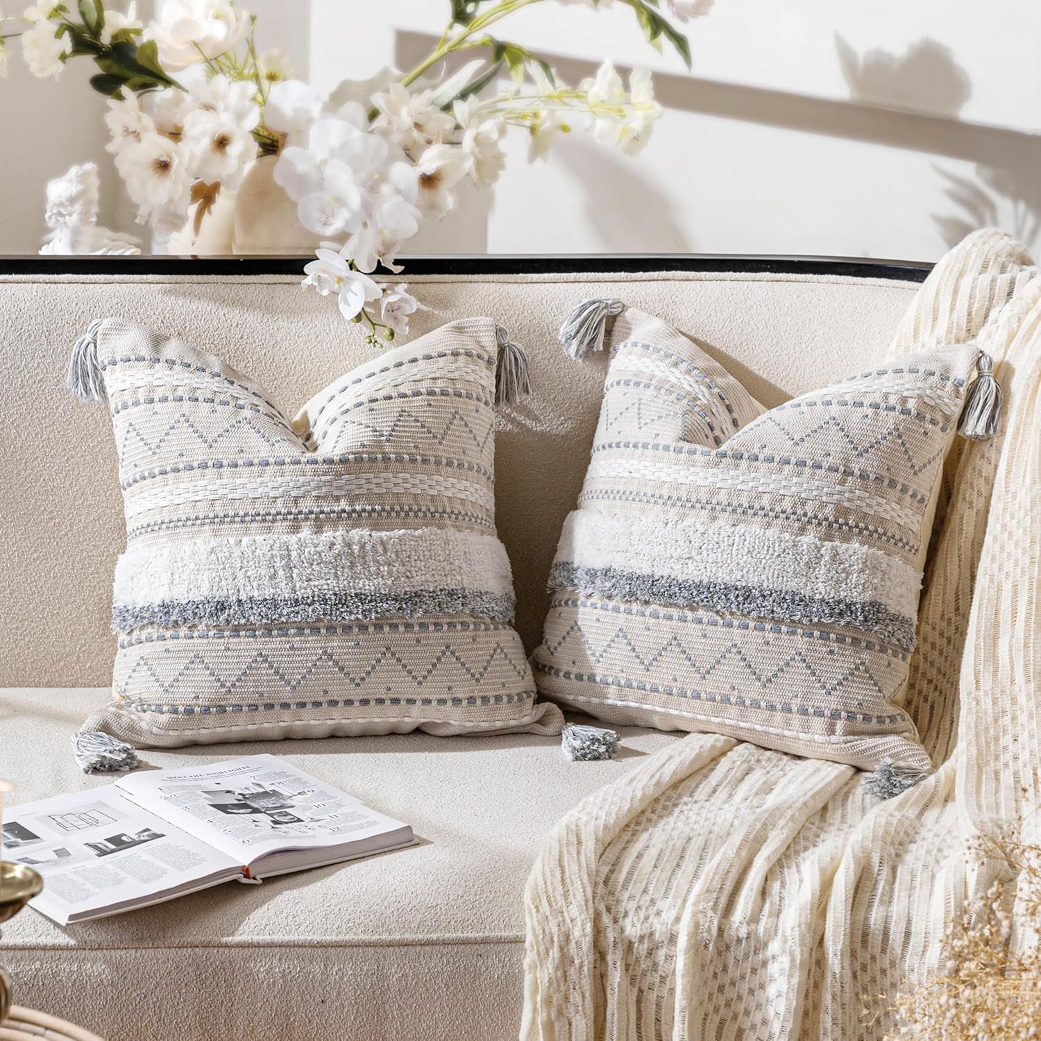 Boho Tassel Throw Pillow Covers Decorative Cushion Covers - Image 7