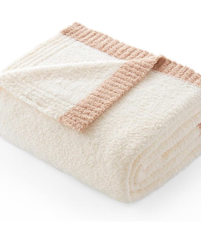 Reversible Plush Throw Blanket Soft Cozy Blanket