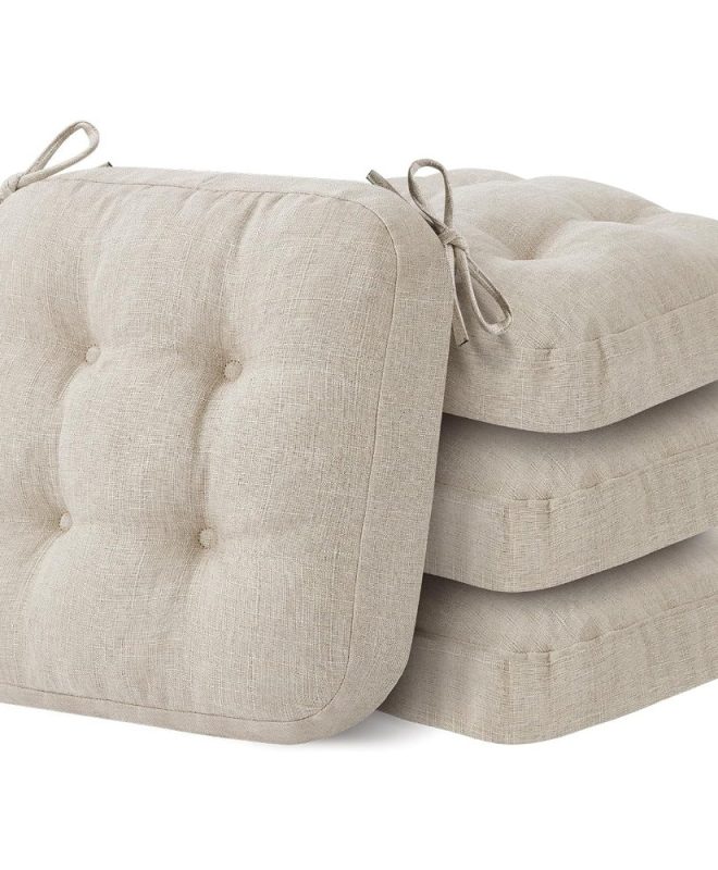 Memory Foam Dining Chair Cushions Tufted Indoor Seat Pads