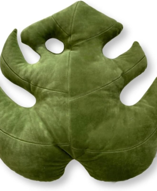Leaf Shaped Plush Throw Pillow Decorative Cushion
