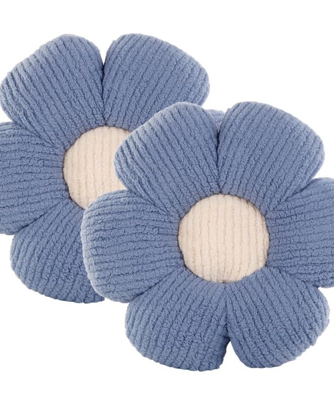 Lavender Flower Floor Pillow Soft Decorative Throw Cushion